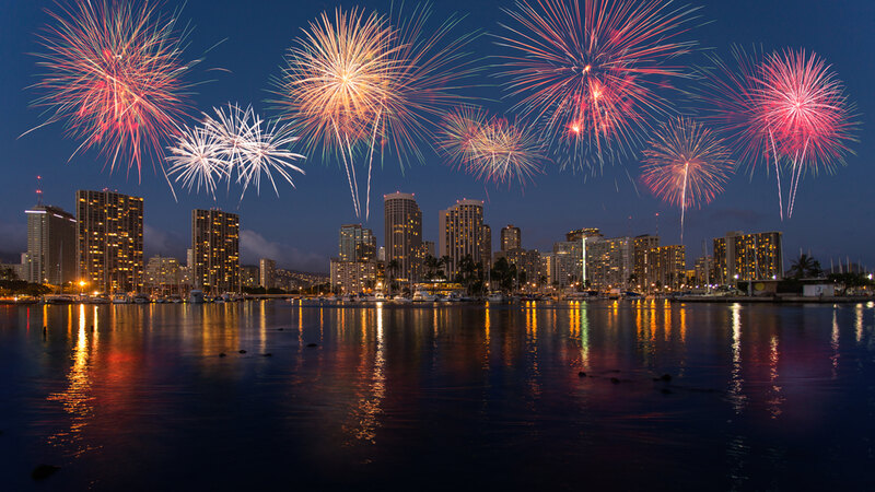 Honolulu-Hawaii new year celebration