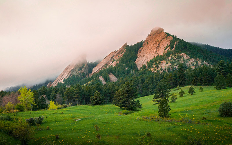 Boulder Mountain in Colorado with rugged peaks and scenic views.