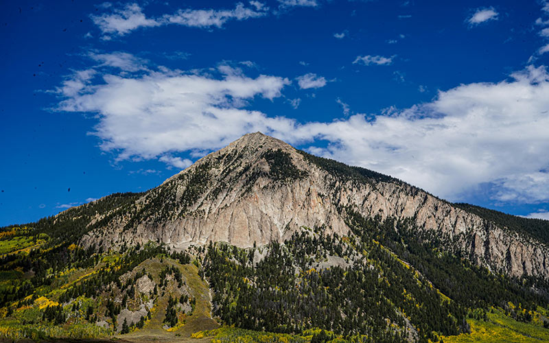 Majestic Crested Butte Mountain in Autumn Colors